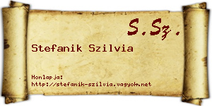 Stefanik Szilvia névjegykártya